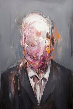 Gezichtsloos in een pak van Poster Art Shop