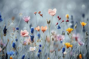Feld mit Wildblumen