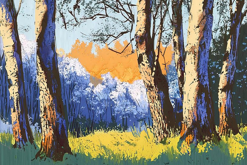 saisonaler Wald, Frühling von Ariadna de Raadt-Goldberg