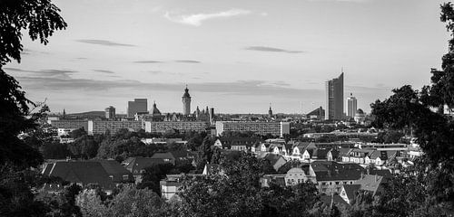 Leipzig Skyline (black and white)