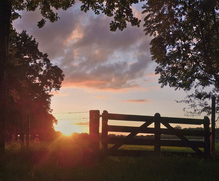 Zonsondergang in Amelisweerd van Pieter Heymeijer