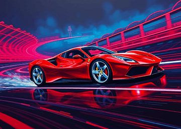 Ferrari F8 Klassiek Neon van MIROKU