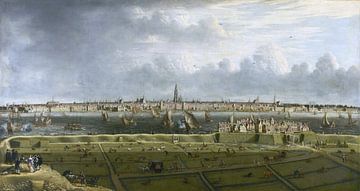 Jan-Baptist Bonnecroy, Blick über die Stadt und die Straßen von Antwerpen vom "Flämischen Haupt