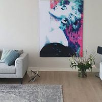 Photo de nos clients: Madonna True Blue Portrait abstrait par Art By Dominic