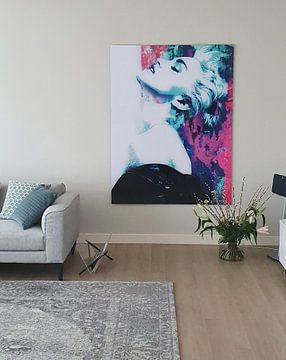 Customer photo: Madonna True Blue Abstract Portrait by Art By Dominic