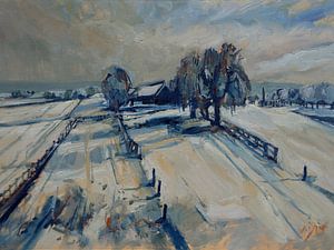 Hill country in snow