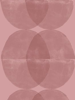 Zachtroze vormen. Moderne abstracte kunst.