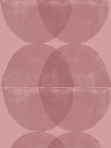 Zachtroze vormen. Moderne abstracte kunst.