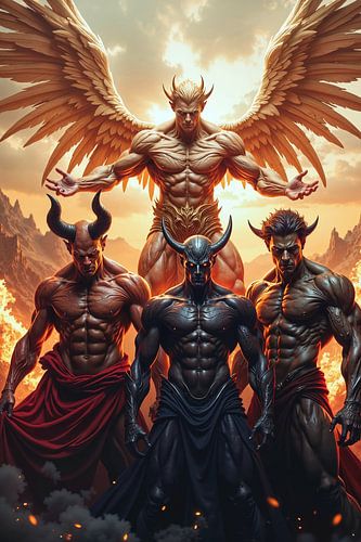 DOMINION - Lucifer met drie demonenkrijgers