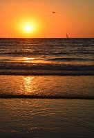 Plage du coucher du soleil
