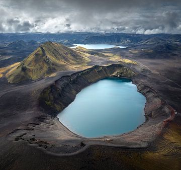 A lake in a crater