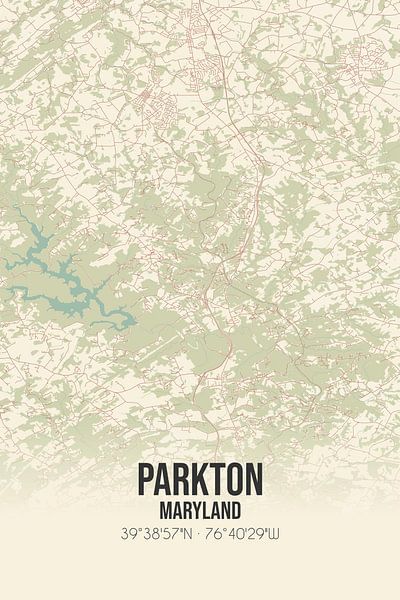 Carte ancienne de Parkton (Maryland), Etats-Unis. par Affiches de lieux