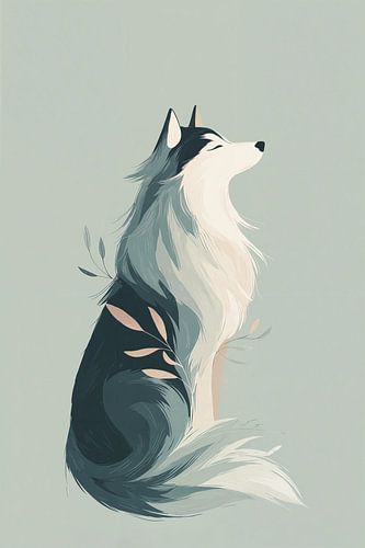 Husky in zachte Grijstinten