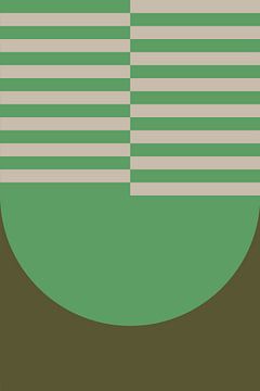 Kollektion mit kräftigen Farben und Streifen. Olive und Grün Nr. 5 von Dina Dankers