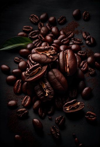 Geroosterde koffiebonen