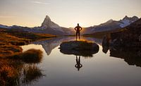 Abendstimmung am Matterhorn von Menno Boermans Miniaturansicht