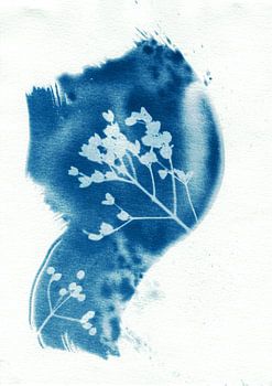 Abstracte blauwe vervaagde natuur