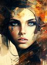 Modern portrait in art nouveau style by Carla Van Iersel thumbnail