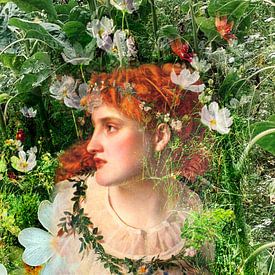 Flower fairy in the enchanted forest by A perfect day studio