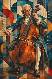 Luigi Boccherini componist en cellist schilderij. van Johannes