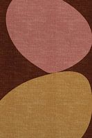 Moderne abstracte geometrische organische retrovormen in aardetinten: bruin, geel, roze