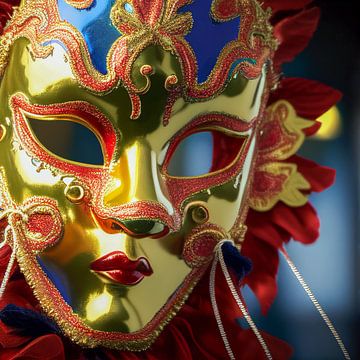 masque de carnaval vénitien, illustration ART sur Animaflora PicsStock