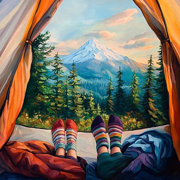 Colourful socks in a natural paradise by Poster Art Shop