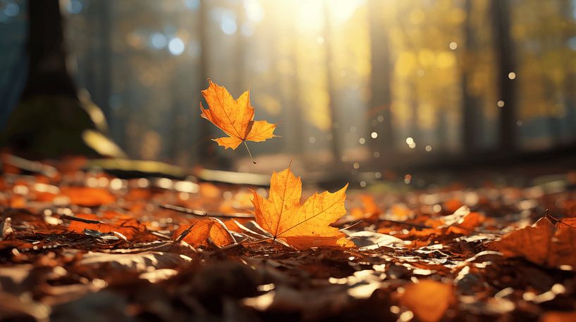 Feuilles d'automne sur le sol par Animaflora PicsStock