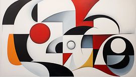 Abstract shapes white panorama