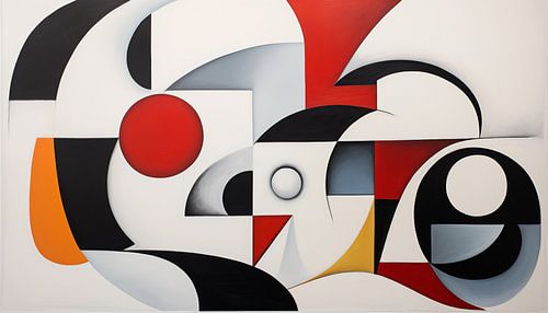 Abstracte vormen wit panorama