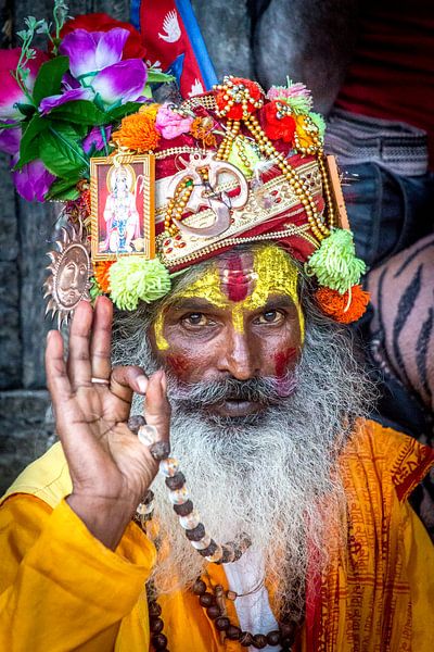 Hindu saint in Nepal by Andre Brasse Photography