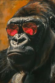 Lunettes de soleil Gorilla | Nuances de Solitude sur Peintures accrocheuses