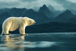 Ours polaire dans l'Antarctique Illustration sur Animaflora PicsStock