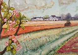 Schilderij "Bollenveld"