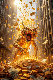 Fantasy Wall Art & Poster: DRAGON OF CAPITAL – The Dragon as Guardian of Money