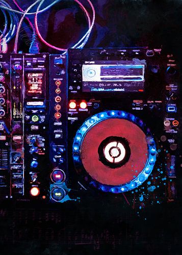 DJ set aquarel kunst #dj