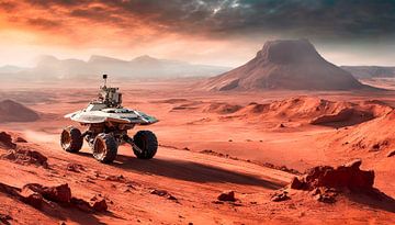 Mars with landscape by Mustafa Kurnaz