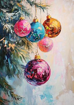 Weihnachtsschmuck | Bunte Christbaumkugeln