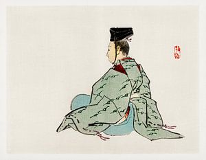 Oude japanse keizer. Japanse kunst. van Dina Dankers
