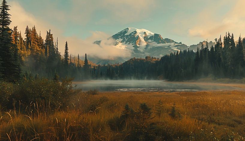 Magische Berghorizonte von fernlichtsicht