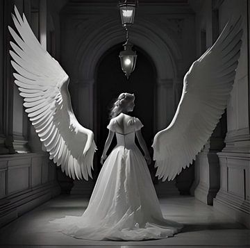 Het meisje en de engelenvleugels