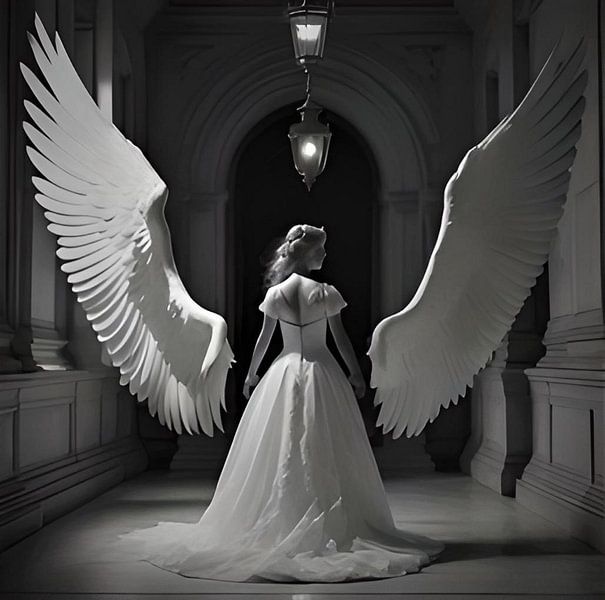 The girl and the angel wings by Gert-Jan Siesling