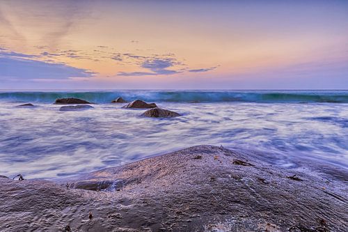 Sound of the sea - sunset at the polar circle