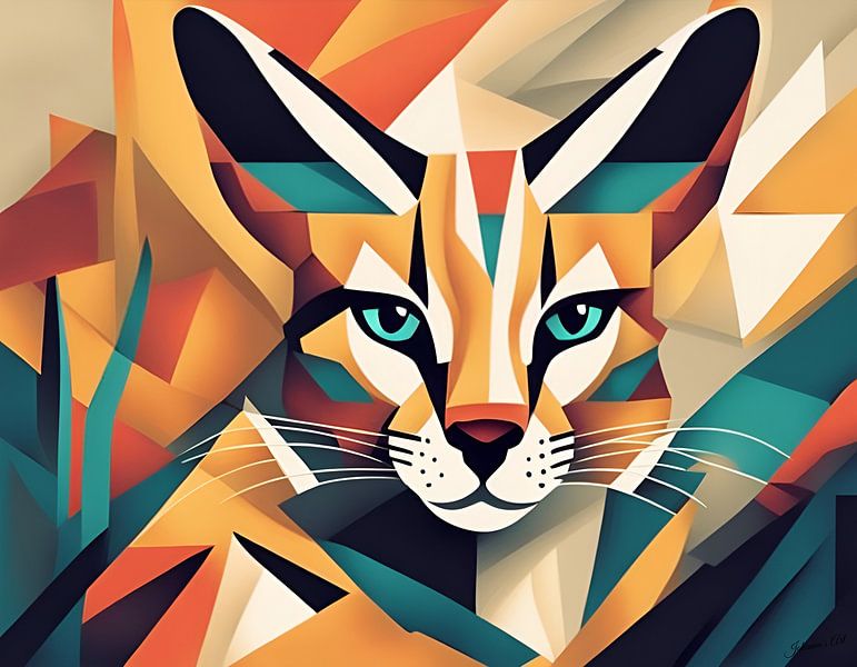 Art abstrait - Serval 1 par Johannas Art Creations