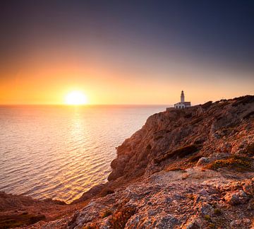 Lighthouse Majorca at Sunrise by Frank Peters