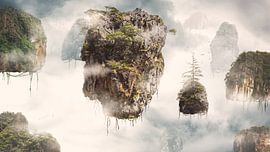 Zwevende Rotsen van Composities van Roman