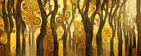 Trees in the style of Gustav Klimt