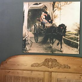 Kundenfoto: Pferdegespann alte Meister von Geertjan Plooijer, auf leinwand