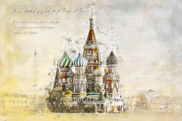 St. Basilskathedraal, Moskou van Theodor Decker
