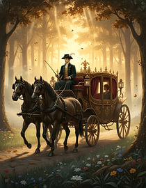 Carriage of Light Passing Through Warm Sunrise by Regan Frederick